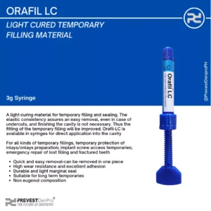 Prevest DenPro Orafil LC Light Cure Temporary Dental Filling Material