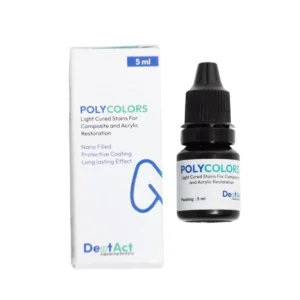 DentAct Poly Colors Light Cured Stains For Composite and Acrylic Restoration (Dark Brown)