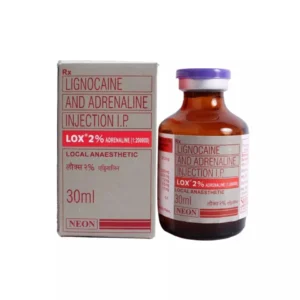 Lignocaine and Adrenaline I.P LOX 2% Red For Dental Purpose