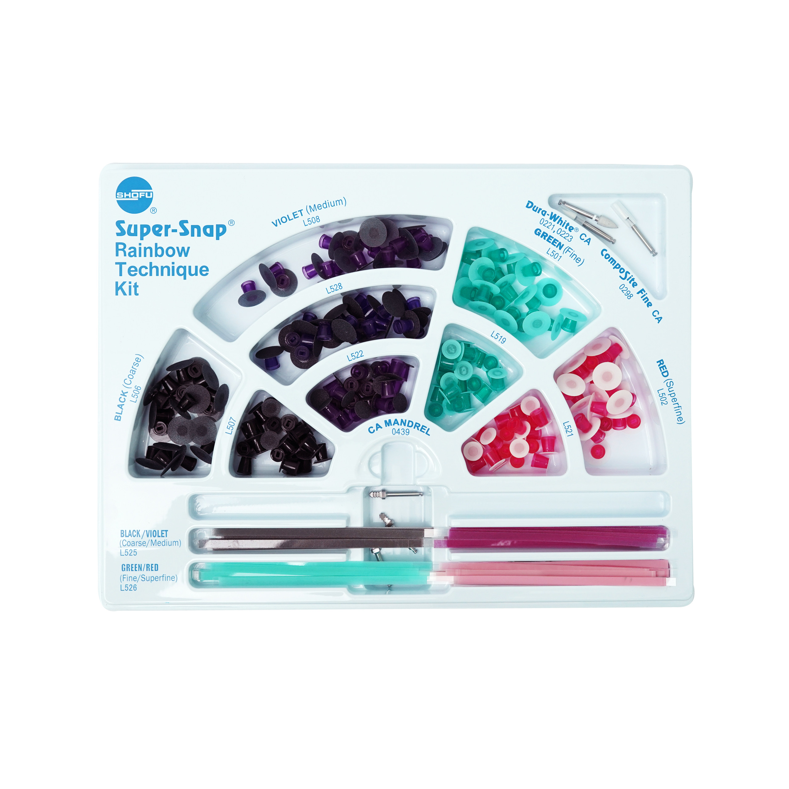 Shofu Super-Snap Rainbow Technique Efficient Safe Finishing & Polishing Kit - Image 5