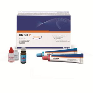 Voco UFI Gel P Permanent Soft A-Silicone Relining Material in Tube Set.