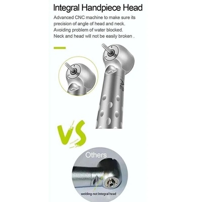 Apple Dental A2 LED High Speed Turbine 2 Hole Handpiece Push Button Triple Water - Image 2