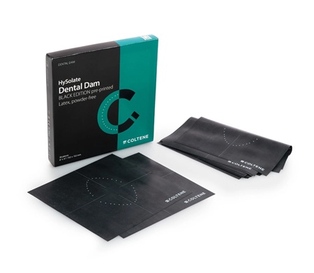 Coltene Dental Rubber Dam Sheets Black Edition Pre Printed Latex Powder Free